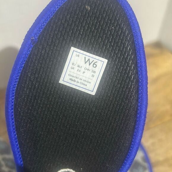 Rothy's the flats grey and blue spotted leopard slip on shoes comfort retired - Picture 5 of 8